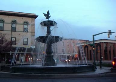 Bloomsburg, PA: this is the fountain and center piece of the town at market square