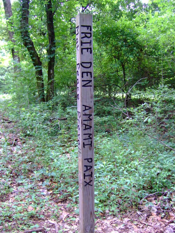 Pine Bluff, AR: "May Peace Prevail" (Found on the Discovery Trail at the Gov. Mike Huckabee Delta Rivers Nature Center)
