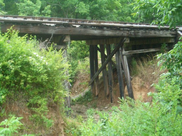 Robbins, NC: Old railroad bridge in mid-robbins