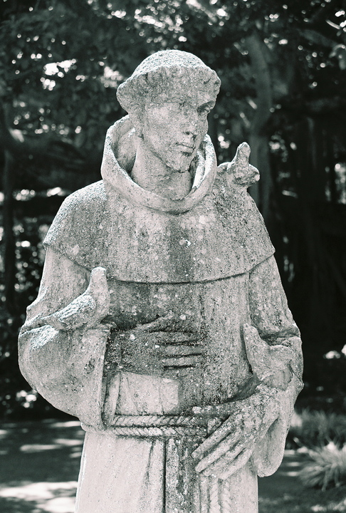 Winter Haven, FL: St. Francis statue at Cypress Gardens