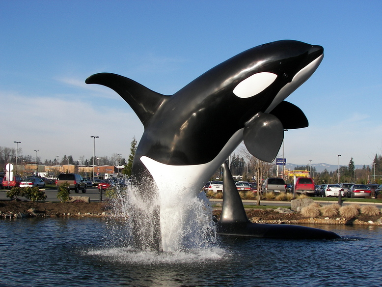 Tulalip, WA: Orca Whale Display Fountain at Tulalip Casino