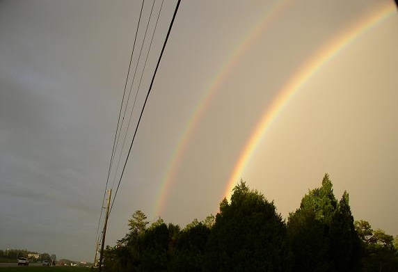 Spring Hill, FL: Double rainbow over Spring Hill