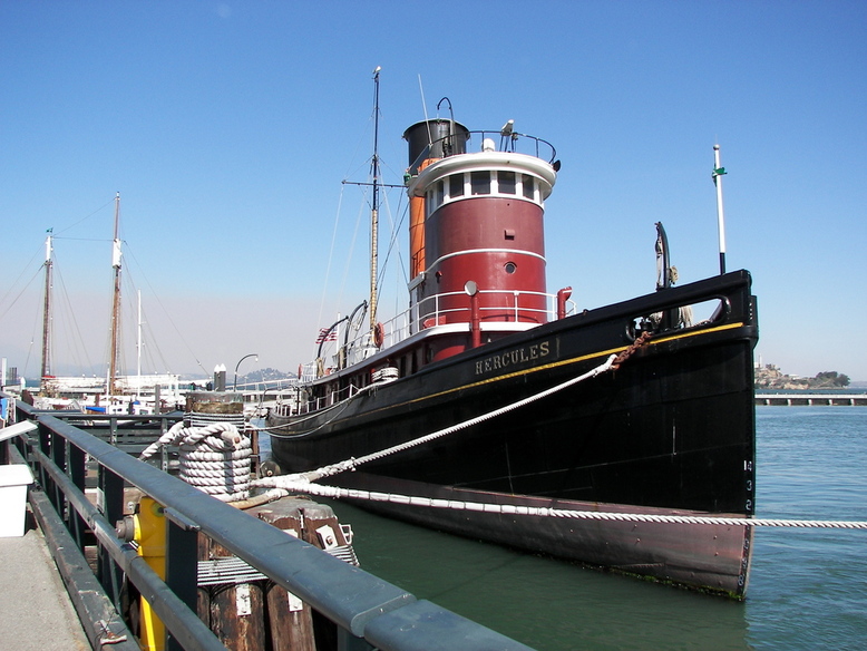 San Francisco, CA: Historic Steamship on Display at Fisherman's Wharf, San Francisco