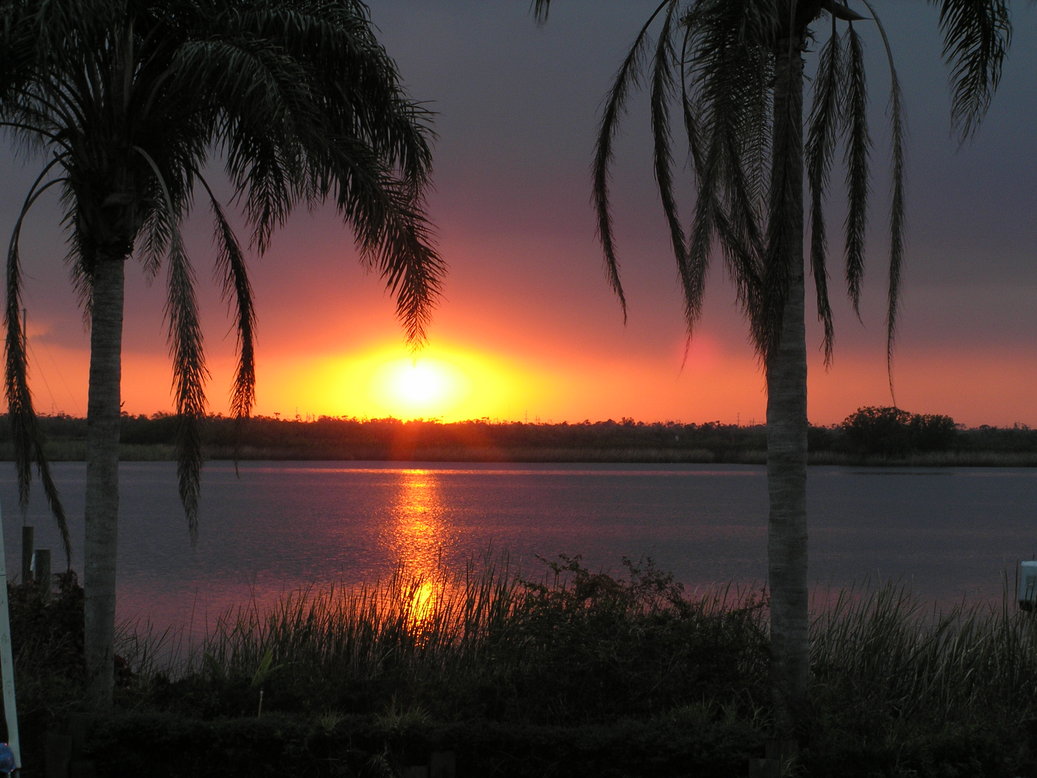 Harbour Heights, FL: Sunrise over Whidden Bay in Harbour Heights, Florida