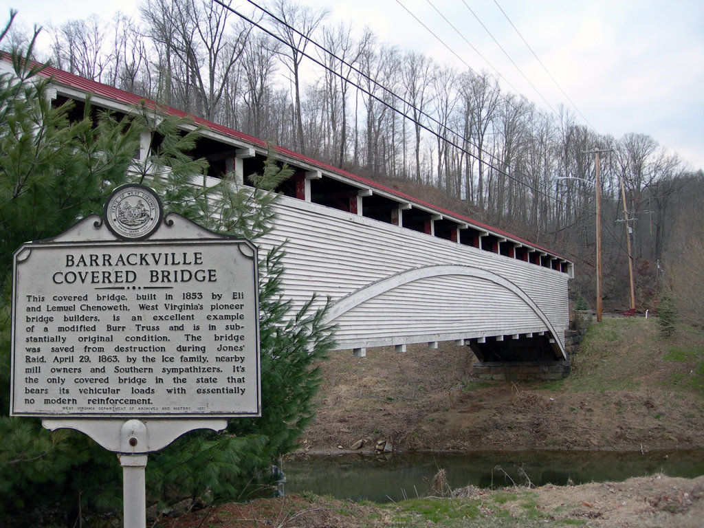 Barrackville, WV: Covered Bridge at Barrackville, WV
