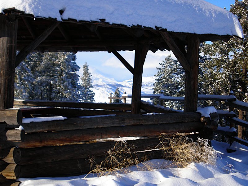 Waterville, WA: Winter at the Vista House on Badger Mountain, Waterville WA