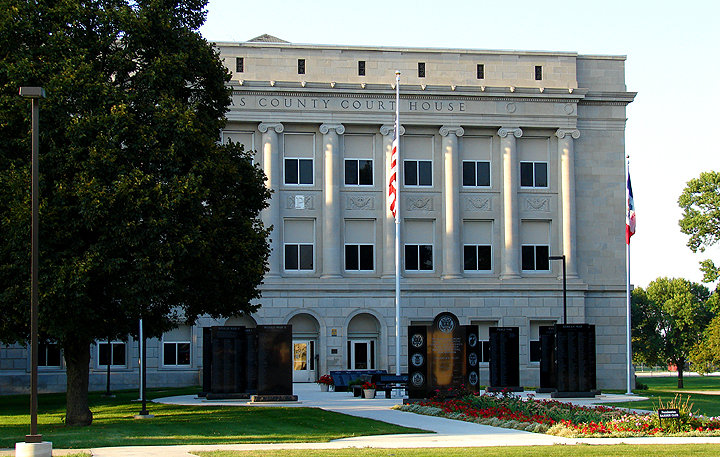 Pocahontas, IA: A grand edifice of local government - the courthouse of Pocahontas county (located in the town of Pocahontas) - was fittingly placed upon the Registry of Historical Places. So perfectly preserved is this building, that even its original clocks as well as its brass cuspidors are still in place. The War Memorial, hewn entirely of black marble, was erected on the courthouse's front terrace in mid-2007.