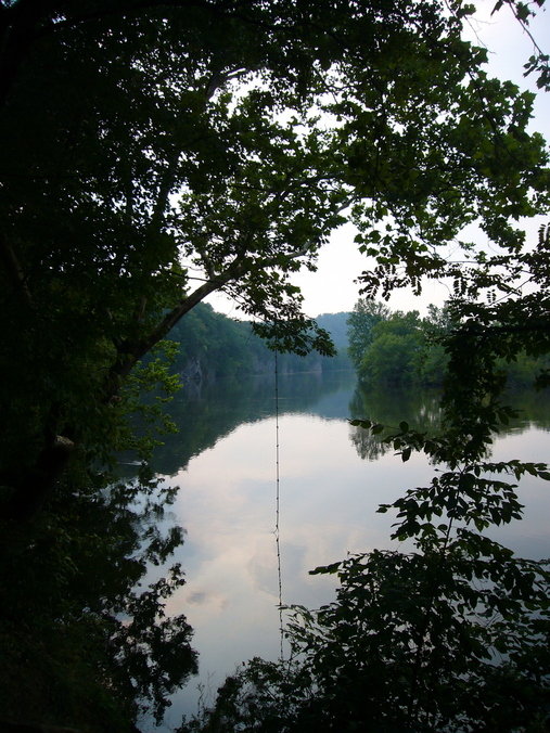 Seymour, TN: French Broad River on River Bend in Seymour near Boyds Creek Elementary School