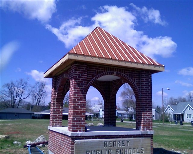 Redkey, IN: The Old Redkey School Bell after the school was torn down