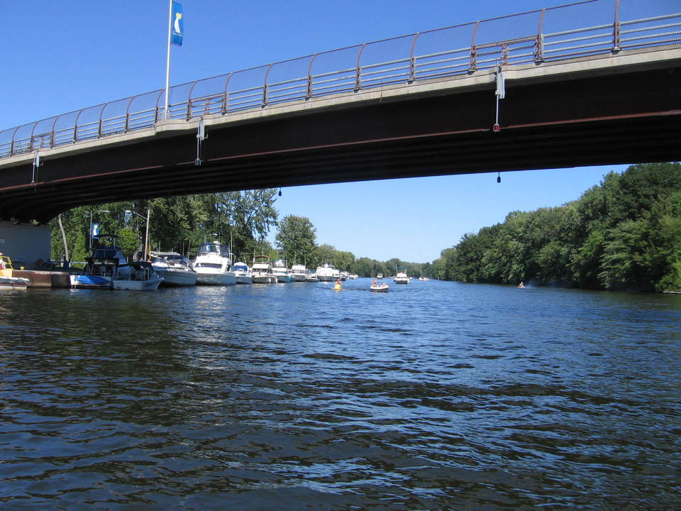 Sylvan Beach, NY: "The Bridge" into the beach - over the Canal.