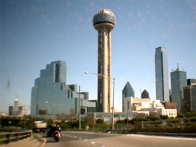 Dallas, TX: Dallas Tower taken from the I-35 heading north