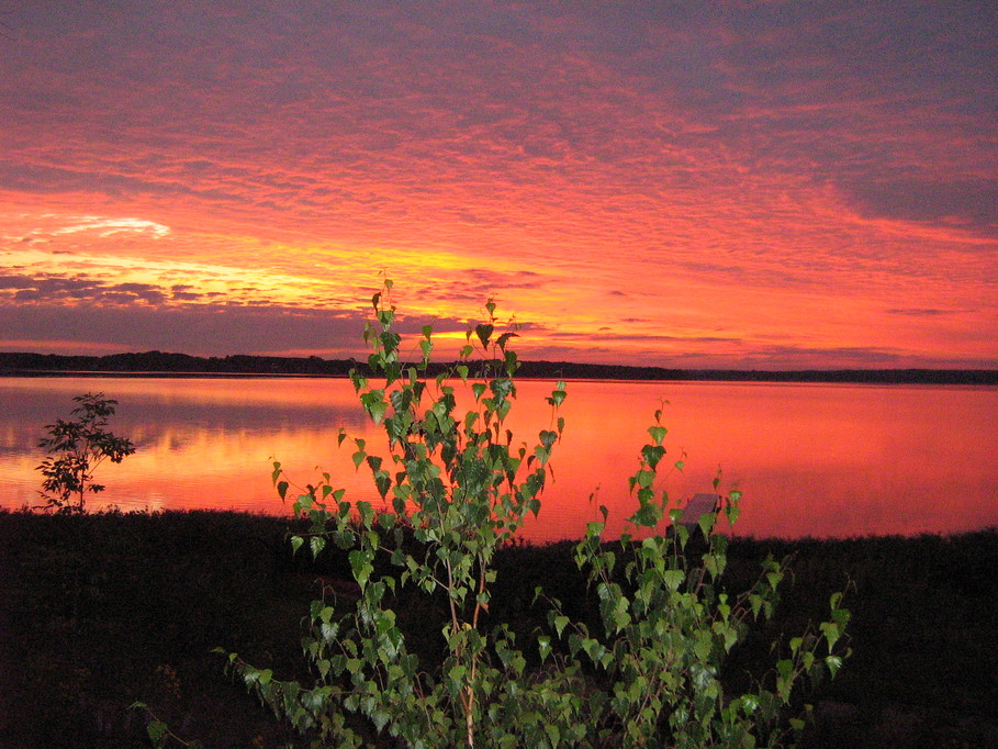 Shell Lake, WI: sunrise on Shell Lake