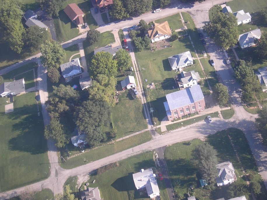 Fairfax, MO: This is a birds eye view of the Northwest part of town.