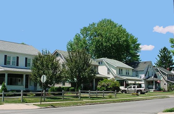 New Castle, PA: Typical Neighborhood in Town, New Castle, PA