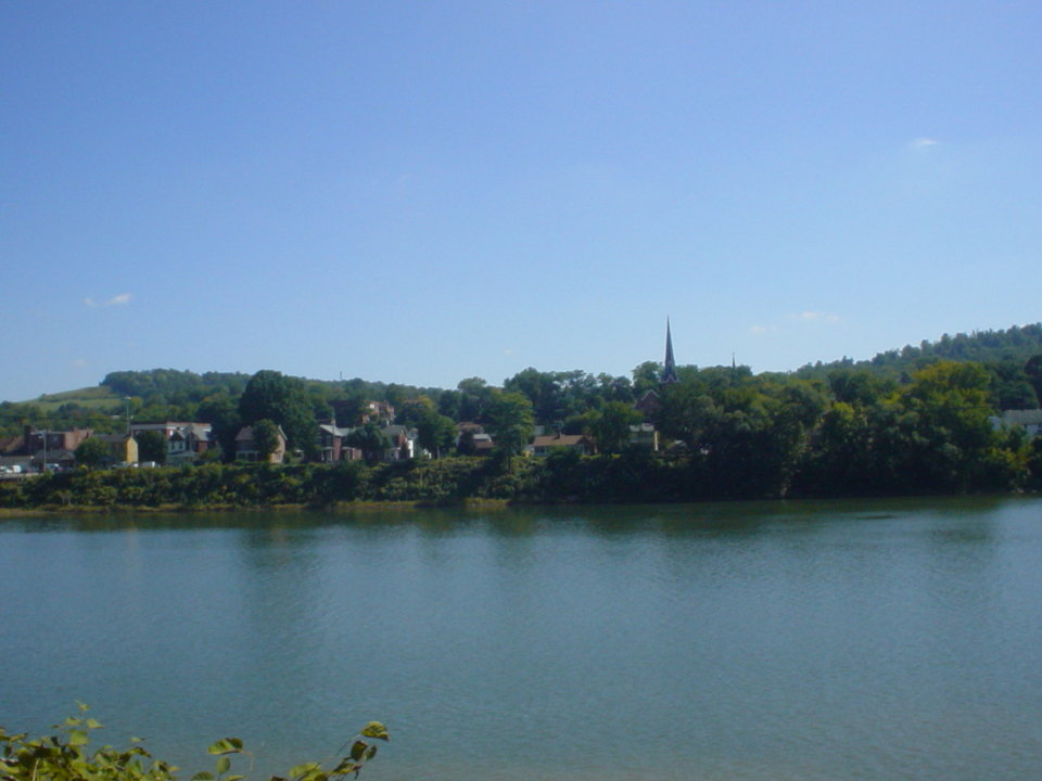 Elizabeth, PA: View of town from across the river