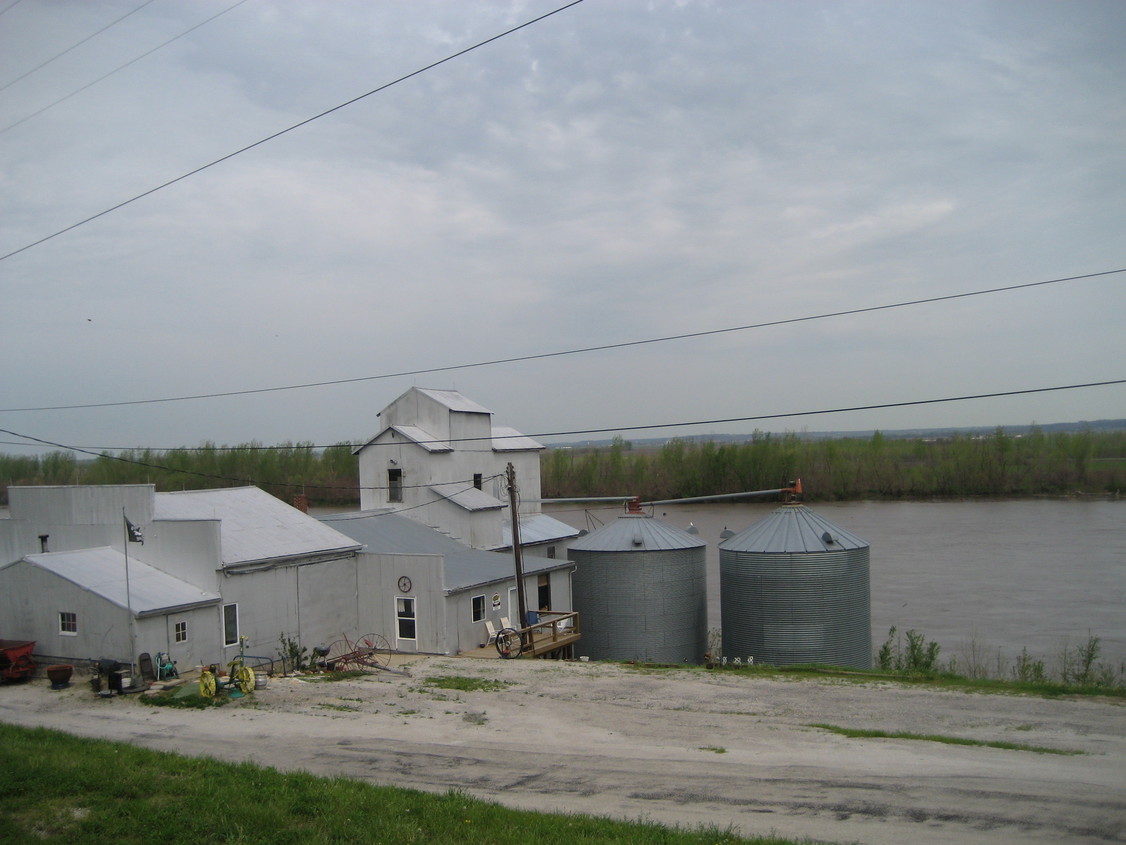 Napoleon, MO: An elevator that somebody now uses as a weekend hangout.