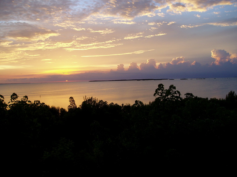 Key Largo, FL: Gulf of Mexico sunset from Key Largo