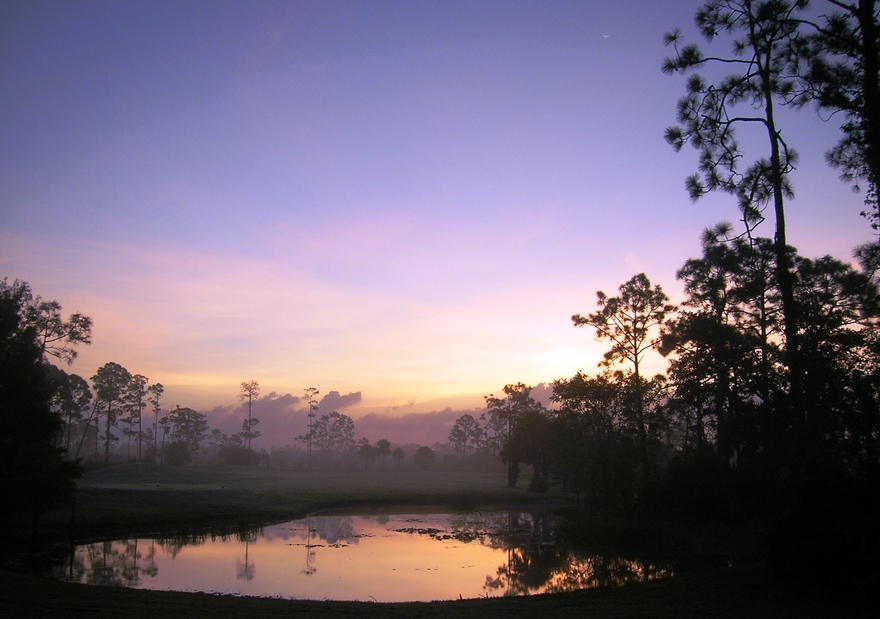 Palm Beach Gardens, FL: Dawn at the first tee, Palm Beach Gardens Golf Course