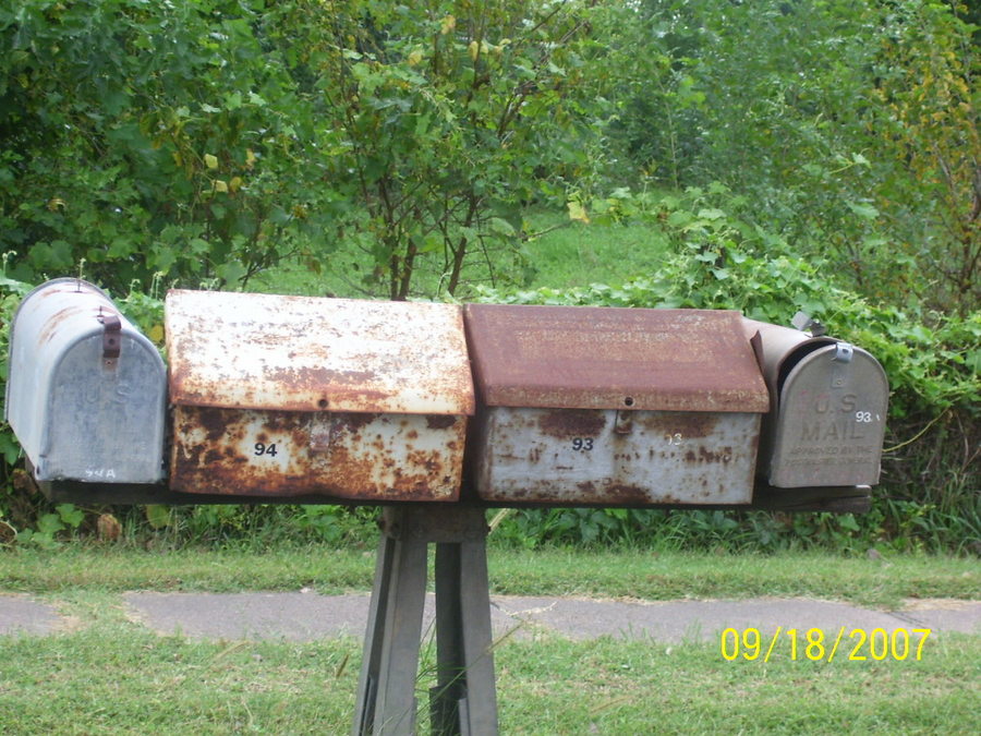 Marquette, KS: Old Mailboxes South Of Marquette, Ks.