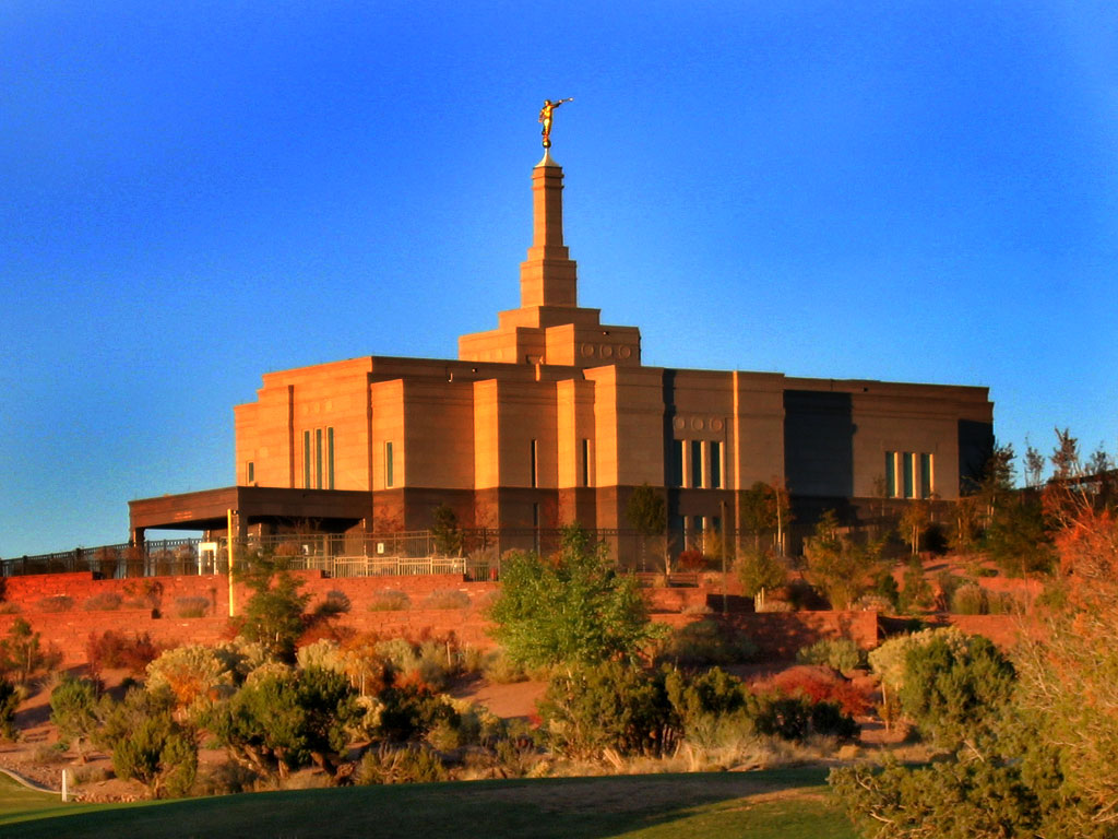 Snowflake, AZ: Mormon temple on Temple Hill in Snowflake, Arizona