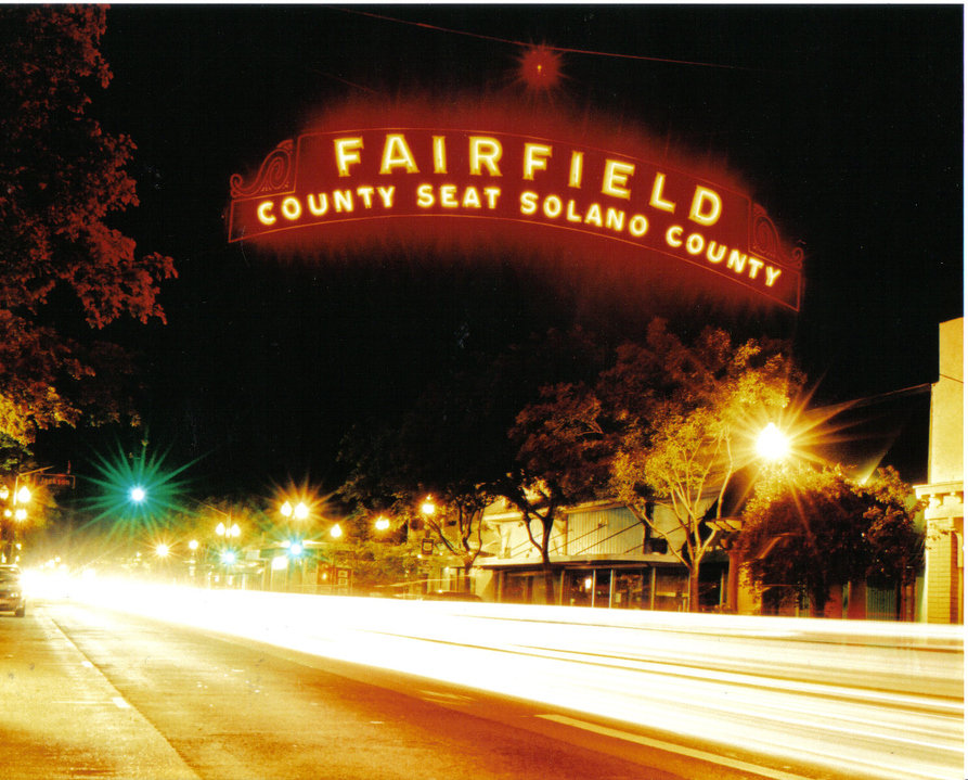 Fairfield, CA: Fairfield, CA - Downtown at night