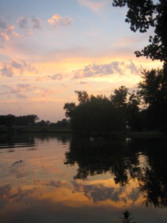 Nashua, IA: Back Bay on Cedar Lake, Nashua Iowa