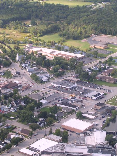 Peshtigo, WI: High School and Elementary Schools - upper center