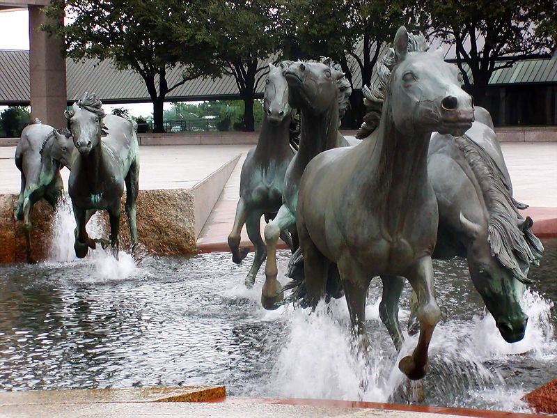 Irving, TX: The Mustangs of Las Colinas... the world's largest equestrian statue is located in Williams Square