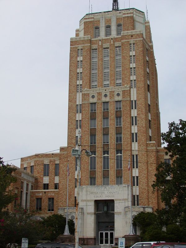 Beaumont, TX: The 14 Story Jefferson County Courthouse, built in 1931, is in the Art Deco style