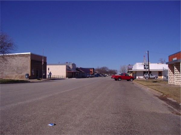 Cranfills Gap, TX: main business street in Cranfills Gap