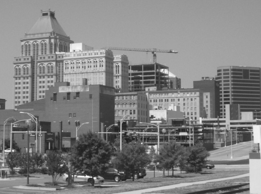 Greensboro, NC: View of Downtown Greensboro from train depot