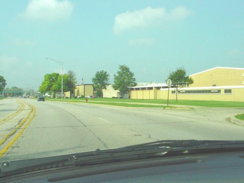 Oak Lawn, IL: Shot of Oak Lawn High School from SW Hwy