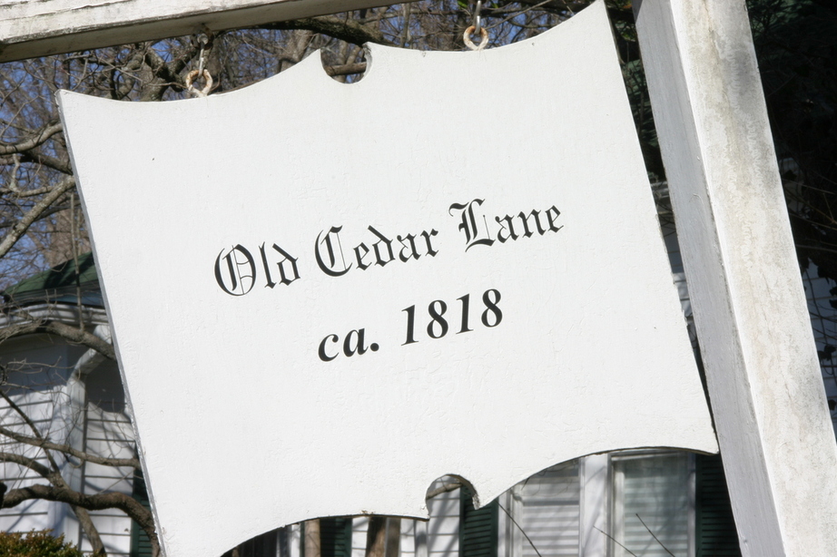 Hillsborough, NC: Old Cedar Lane Sign