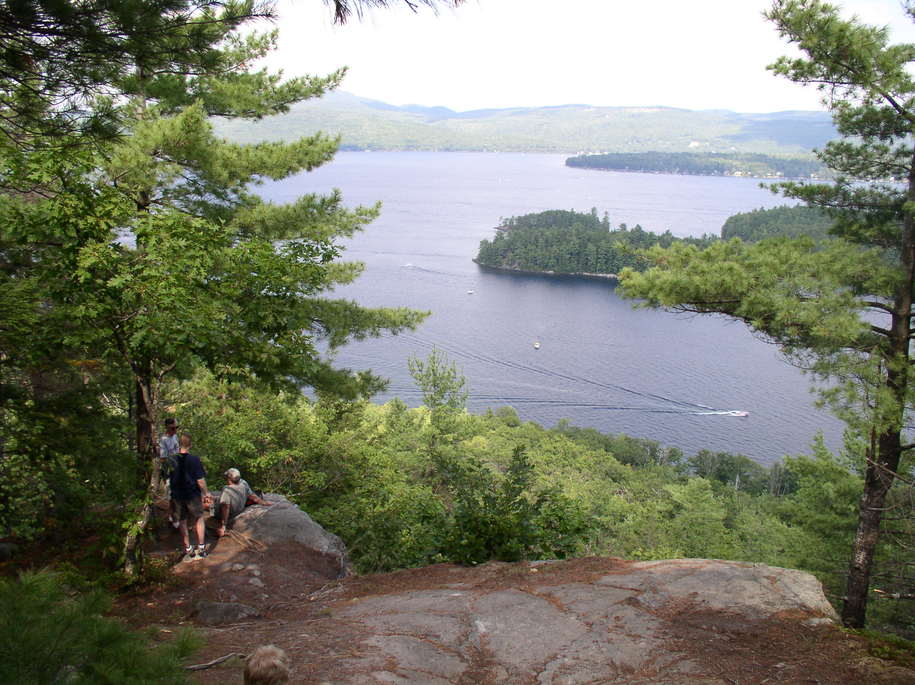 Bristol, NH: View from Little Sugarloaf of Newfound Lake toward Bristol