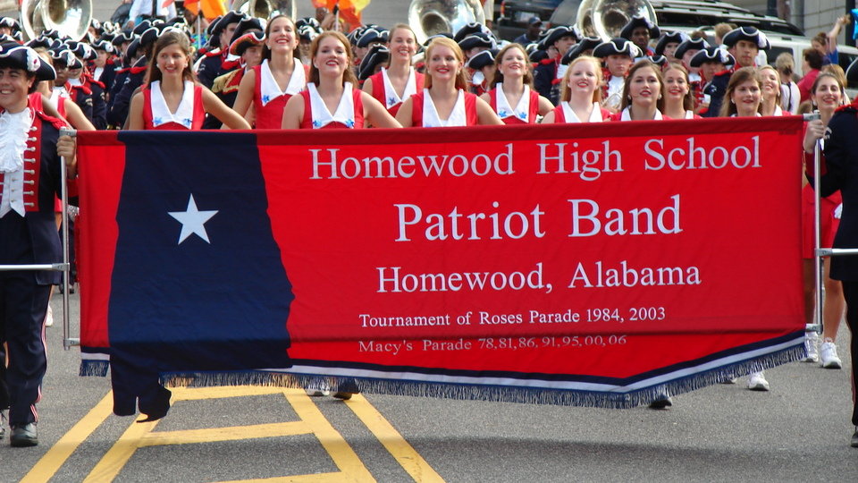 Homewood, AL: Homewood High School Patriot Marching Band in the 2007 Homewood High School Homecoming Parade