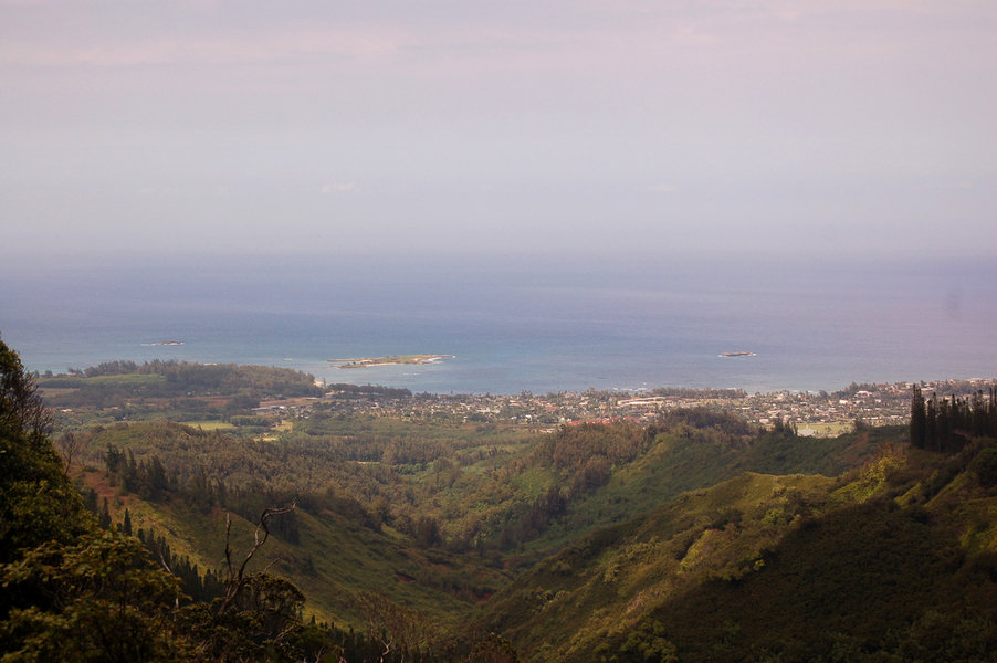 Laie, HI: View of Laie - on the hike to Laie Falls