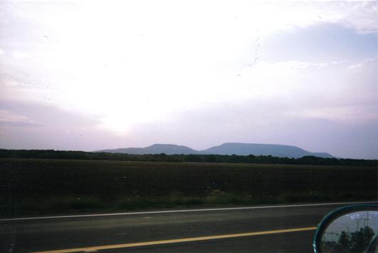 Dardanelle, AR: A view of Mount Nebo from the River Bottoms.