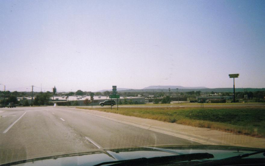 Russellville, AR: A view of Mount Nebo and Russellville from Exit 84.