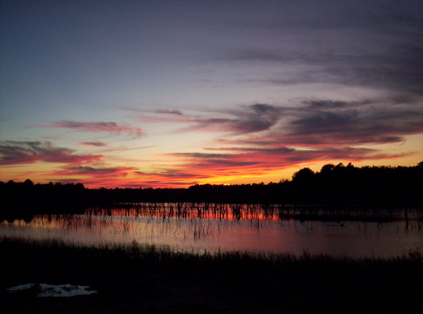 De Funiak Springs, FL: Sunset over Juniper Lake - Oct 2007