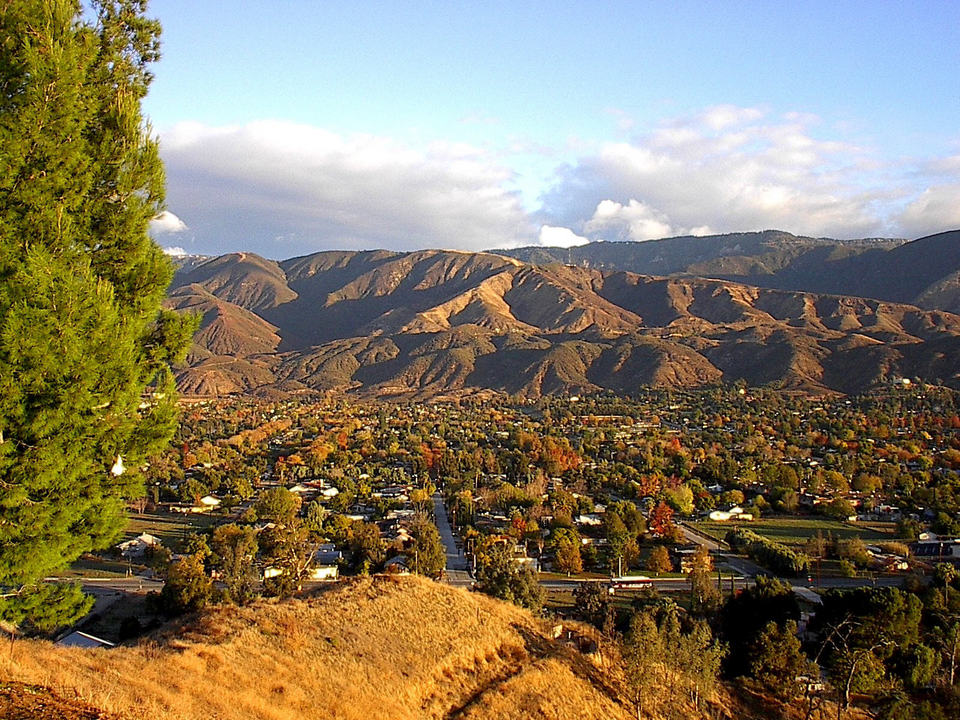 San Bernardino, CA: North End of San Bernardino. Looking North from Little Mountian