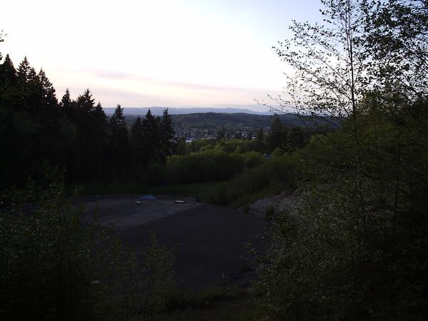 Centralia, WA: Centralia, from Seminarry Hill natural area- with Capitol Peak in the distance
