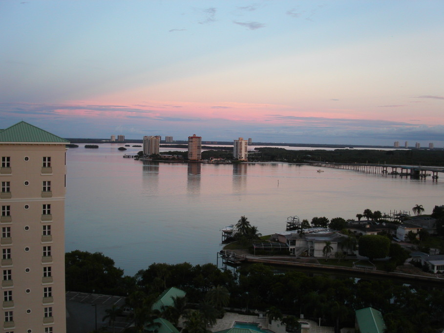 Fort Myers Beach, FL: Sunrise over the San Carlos Pass Bridge