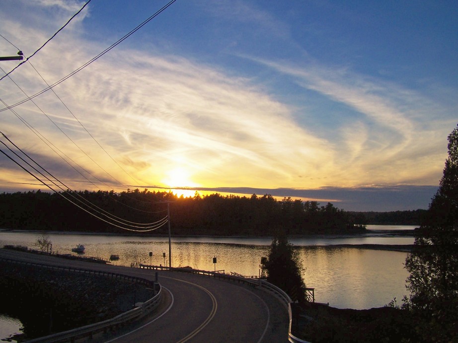 Harpswell, ME: Crossing the bridge onto Orr's in mid fall on a beautiful evening
