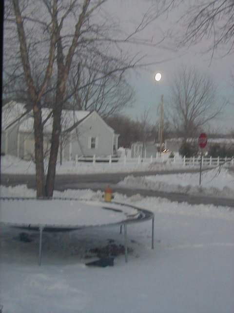 Fort Scott, KS: This was taken at about 2pm-beautiful full moon in winter-Ft. Scott