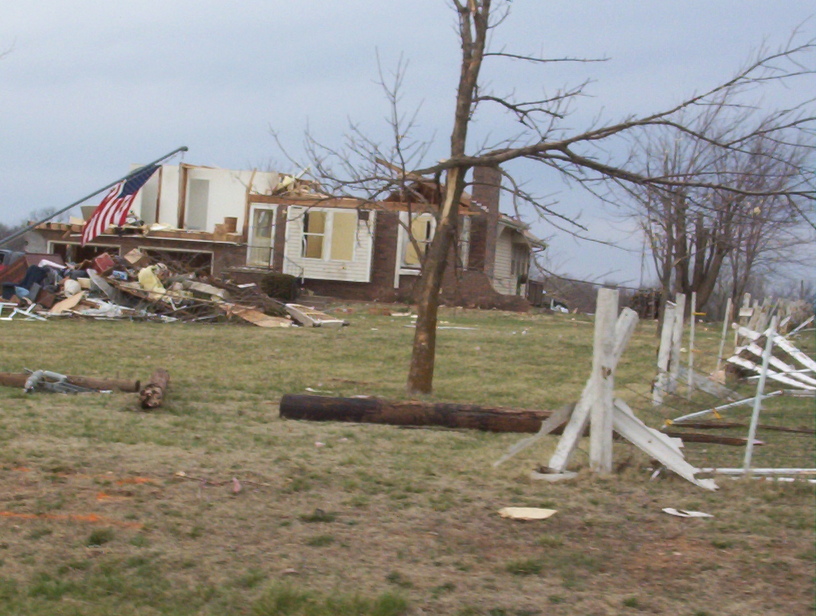 Marionville, MO: this is a picture taken after the march 12th 06 tornado in marionville mo.