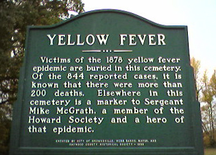 Brownsville, TN: Yellow Fever