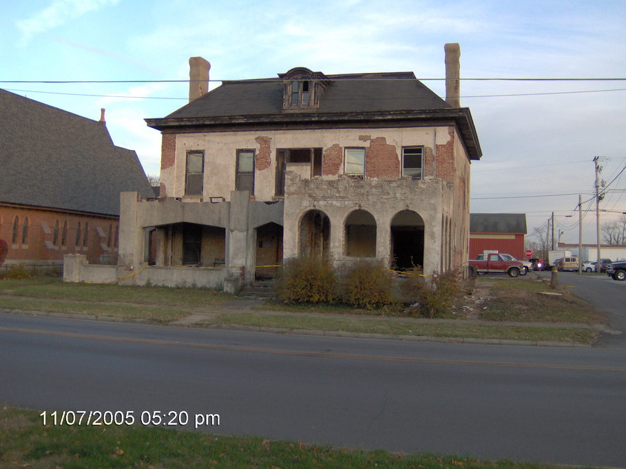 Connersville, IN: This is the first High School Director's house that is no longer standing. This was taken 2 days before it was tore down.