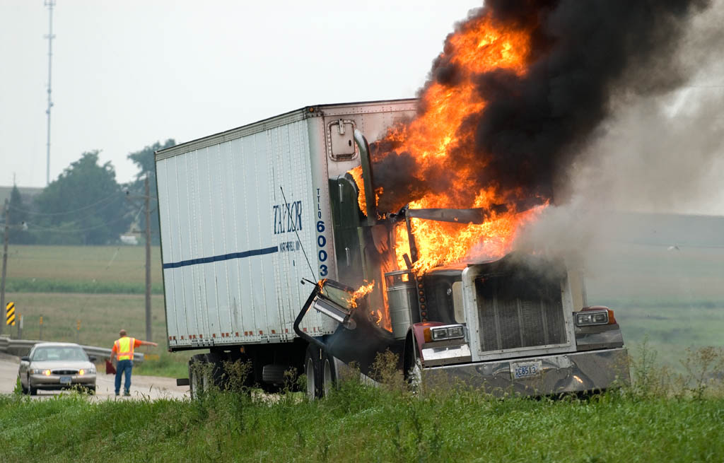 Van Horne, IA: VHFD responds to a truck fire, August, 2007