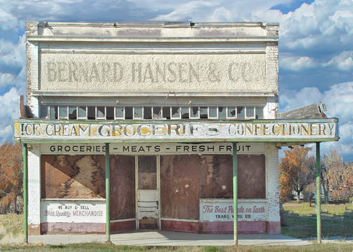 Bear River City, UT: Old Bernard Hansen & Co. Building on Main Hwy