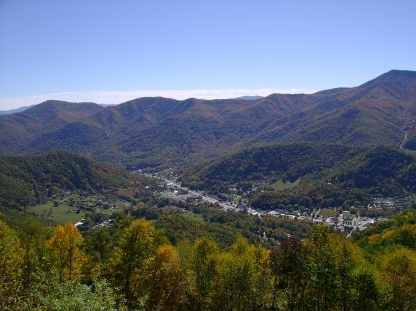 Maggie Valley, NC: Overlook of Maggie Valley at Ghost Town